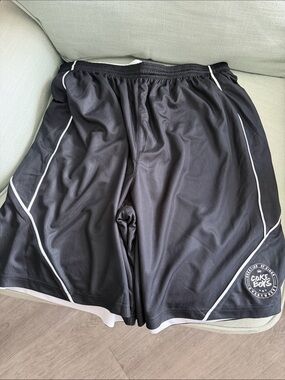 C.O.K.E. Boys Sport-Tek Black Athletic Shorts with White Piping